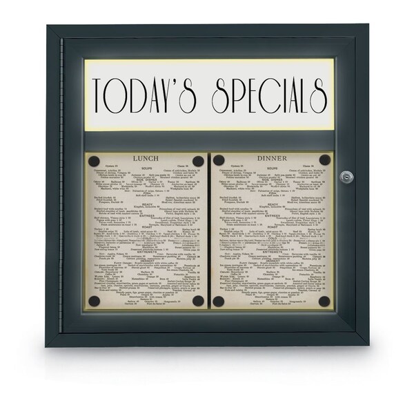 Sliding Door Indoor Enclosed Corkboard, 7